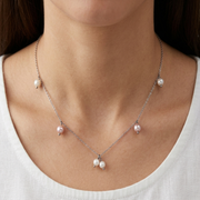 Luxury 925 Sterling Silver Crystal Flower Pendant with Chain